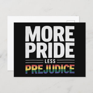 More Pride Less Prejudice Lgbt Gay Pride Month Postcard