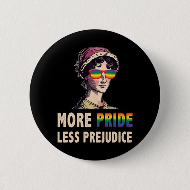 More Pride Less Prejudice Lgbt Gay Proud Ally Prid 6 Cm Round Badge (Front)