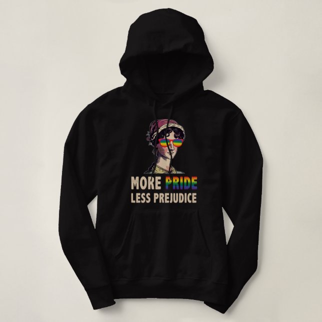More Pride Less Prejudice Lgbt Gay Proud Ally Prid Hoodie (Design Front)