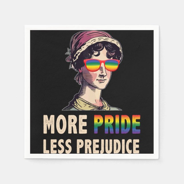 More Pride Less Prejudice Lgbt Gay Proud Ally Prid Napkin (Front)