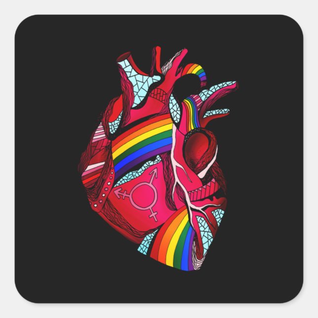 More Pride Less Prejudice Lgbt Gay Proud Ally Prid Square Sticker (Front)