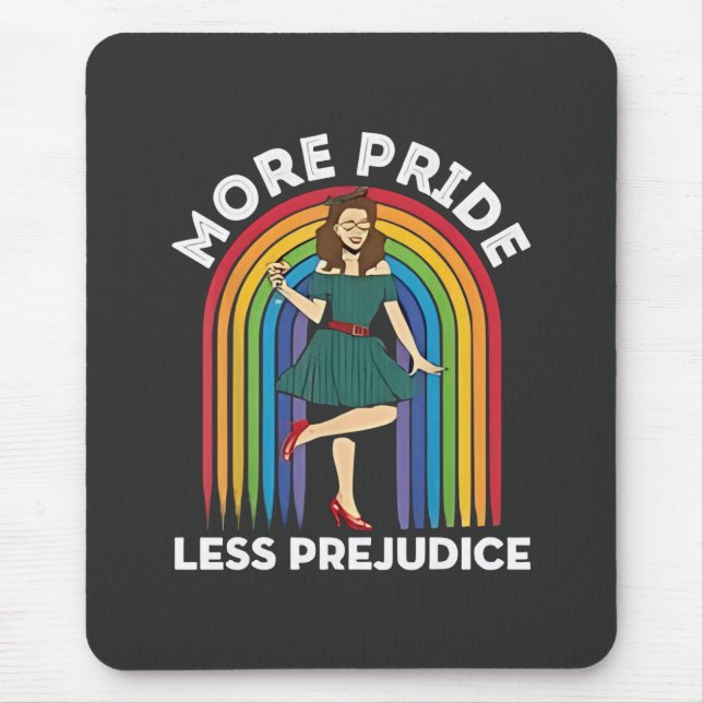 More Pride Less Prejudice LGBT Pride Month  Mouse Mat (Front)