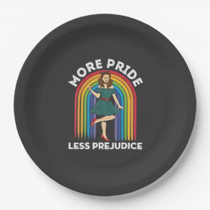 More Pride Less Prejudice LGBT Pride Month Paper Plate