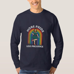 More Pride Less Prejudice LGBT Pride Month T-Shirt