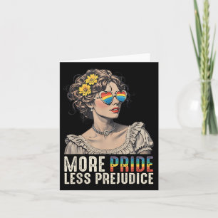 More Pride Less Prejudice Lgbt Queer Vintage Art A Card