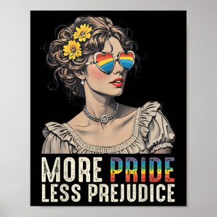 More Pride Less Prejudice Lgbt Queer Vintage Art A Poster
