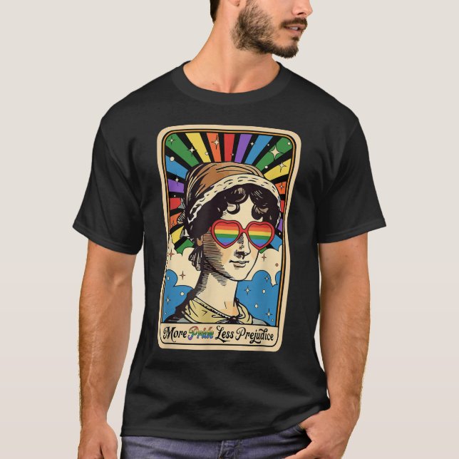  More Pride Less Prejudice Lgbt Rights Tarot Card  T-Shirt (Front)