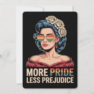 More Pride Less Prejudice LGBTQ Pride Ally Rainbow Invitation
