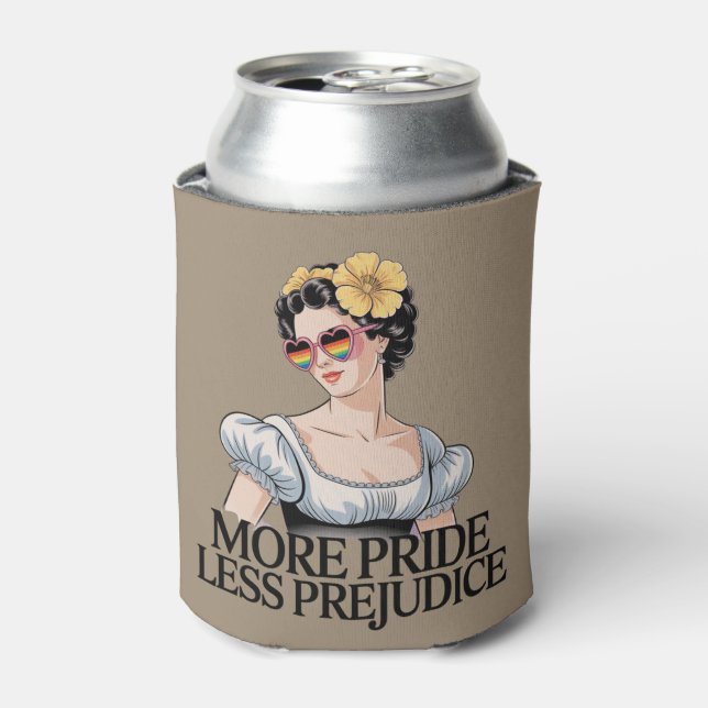 More Pride Less Prejudice LGBTQ Proud Ally Pride Can Cooler (Can Front)