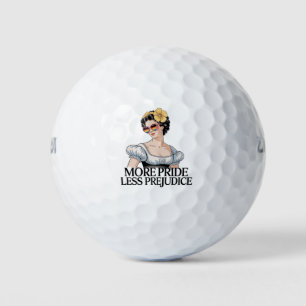 More Pride Less Prejudice LGBTQ Proud Ally Pride Golf Balls