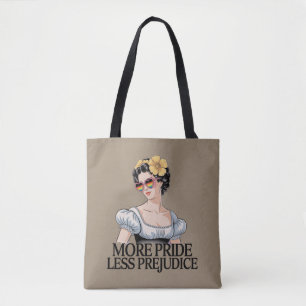 More Pride Less Prejudice LGBTQ Proud Ally Pride Tote Bag