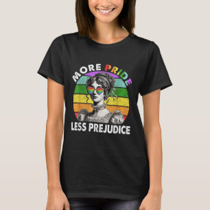 More Pride Less Prejudice Pride Month Lgbtq Gay Le T-Shirt