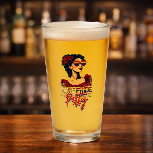 More Pride Less Prejudice Pride Month LGBTQ Glass (Creator Uploaded)
