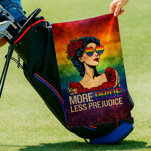 More Pride Less Prejudice Pride Month LGBTQ Golf Towel (Creator Uploaded)