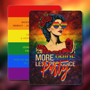 More Pride Less Prejudice Pride Month LGBTQ Invitation