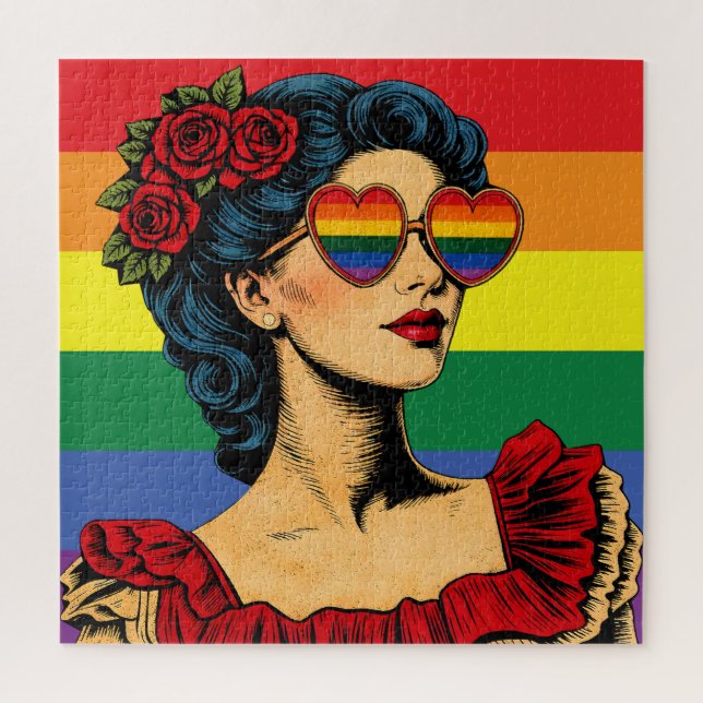 More Pride Less Prejudice Pride Month LGBTQ Jigsaw Puzzle (Vertical)