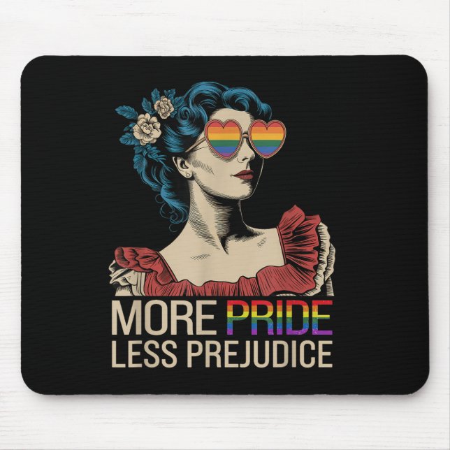 More Pride Less Prejudice Pride Month Lgbtq  Mouse Mat (Front)