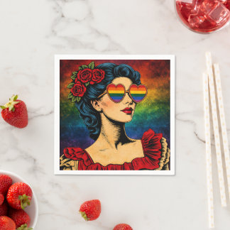 More Pride Less Prejudice Pride Month LGBTQ Napkin
