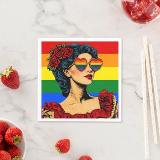 More Pride Less Prejudice Pride Month LGBTQ Napkin