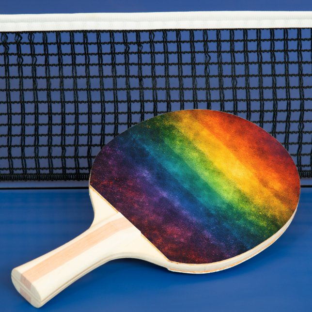 More Pride Less Prejudice Pride Month LGBTQ Ping Pong Paddle (Insitu)