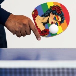 More Pride Less Prejudice Pride Month LGBTQ Ping Pong Paddle