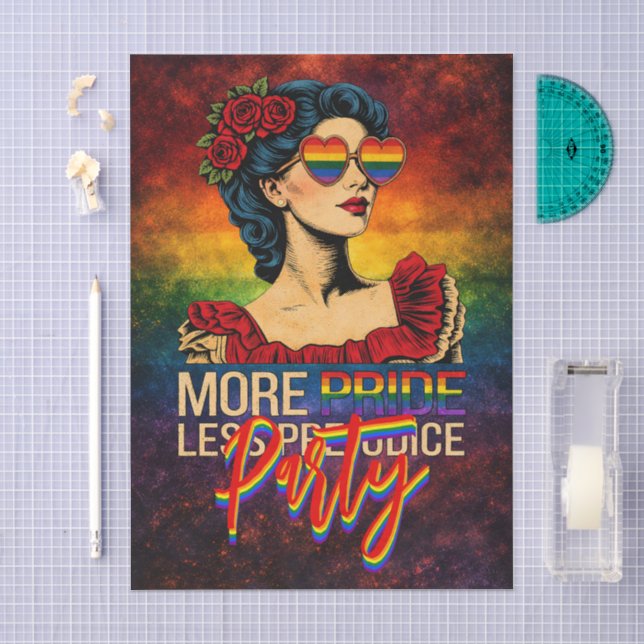 More Pride Less Prejudice Pride Month LGBTQ Tissue Paper (Craft)