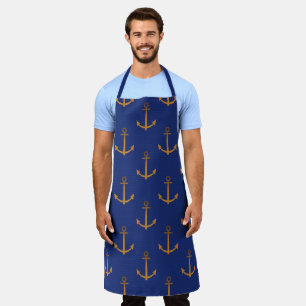More Red and Navy Nautical Series Design 7 Apron