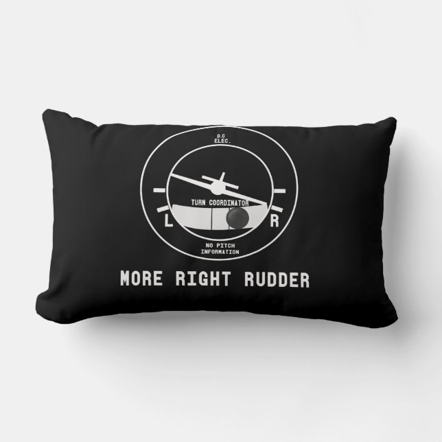 More Right Rudder Cfi Flight Instructor Pilot Gift Lumbar Cushion (Front)