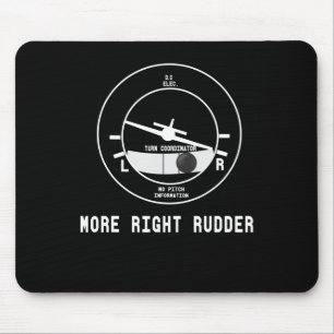 More Right Rudder Cfi Flight Instructor Pilot Gift Mouse Mat