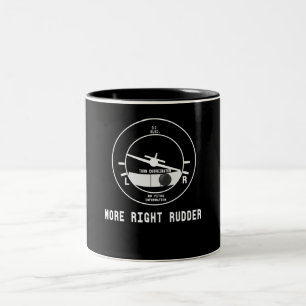 More Right Rudder Cfi Flight Instructor Pilot Gift Two-Tone Coffee Mug