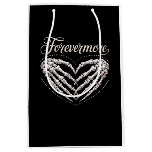 More Skeleton Hands Heart Gothic Halloween Medium Gift Bag