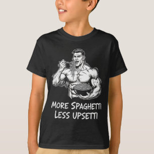 More Spaghetti Less Etti Bodybuilder Eating Pasta T-Shirt