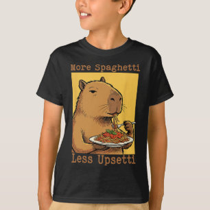 More Spaghetti Less Upsetti Capyra Eating Italian T-Shirt