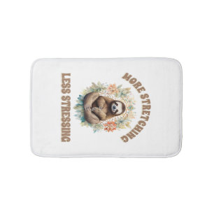 More Stretching Less Stressing Sloth Bath Mat