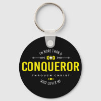 More than a conqueror Keychain