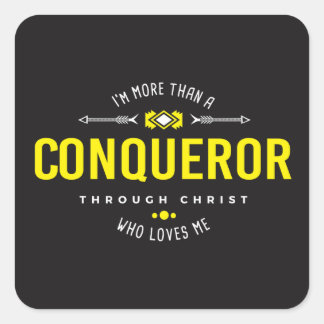 "More Than A Conqueror” Sticker