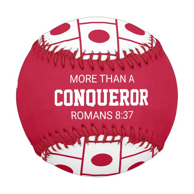 MORE THAN CONQUEROR Custom Patriotic JAPAN Flag Baseball (Front)