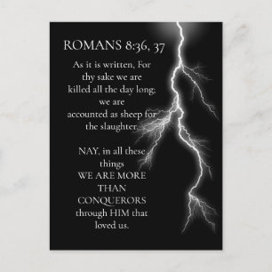 More than Conquerors, Scripture, Strength Postcard