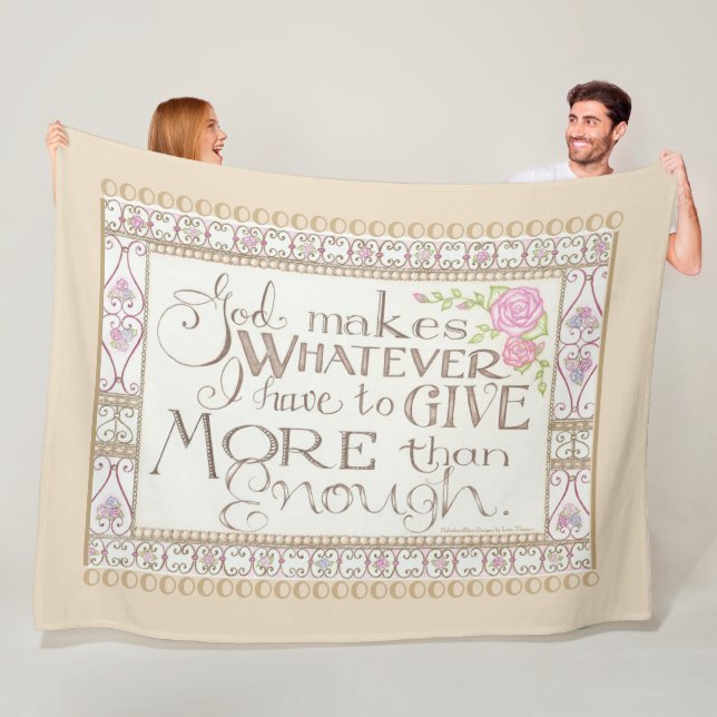More Than Enough Fleece Blanket (Tan) (In Situ)