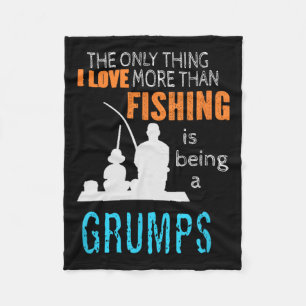 More Than Love Fishing Grumps Special Grandpa Fleece Blanket