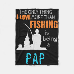 More Than Love Fishing Pap Special Grandpa Fleece Blanket