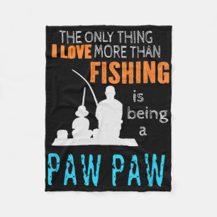 More Than Love Fishing Paw Paw Special Grandpa Fleece Blanket
