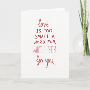 More Than Love For You Card