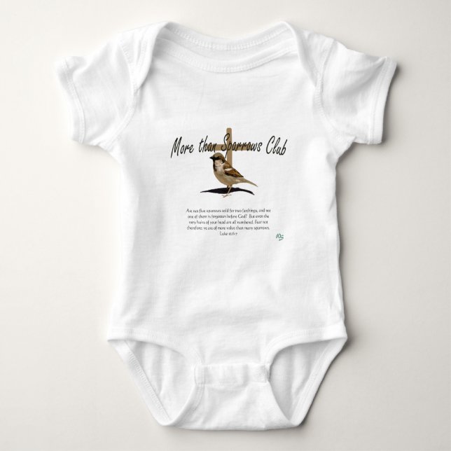 More Than Sparrows Baby Bodysuit (Front)