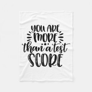 More Than Test Score Test Day Teacher Encouragemen Fleece Blanket
