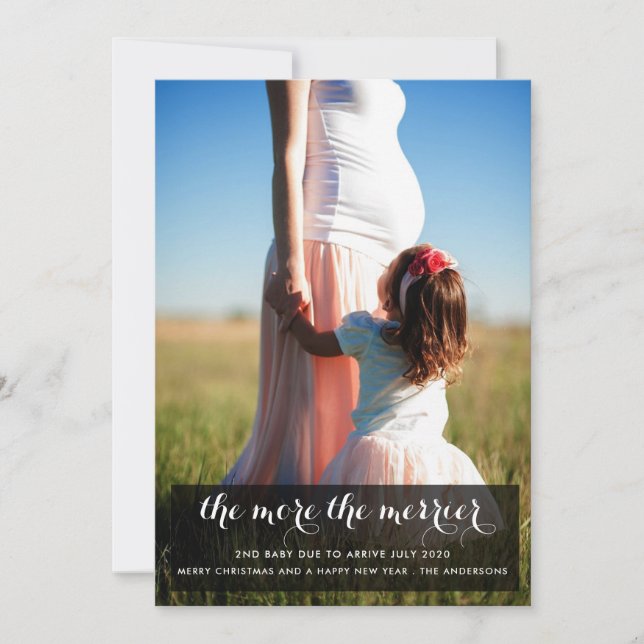 More The Merrier Baby Holiday Announcement | Photo (Front)
