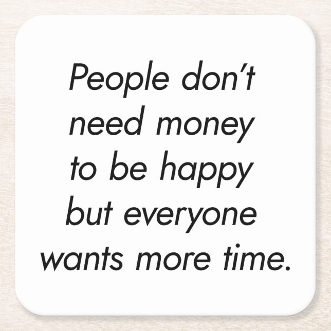 More Time Paper Coaster (Front)