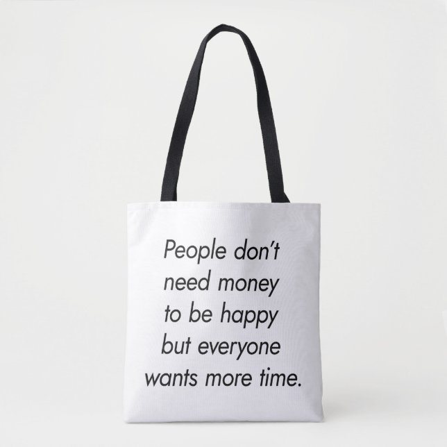 More Time Shoulder Tote Bag (Front)
