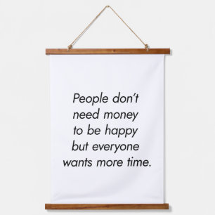 More Time Wood Topped Wall Tapestry