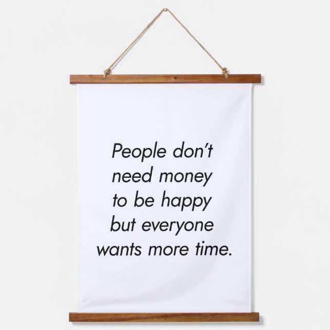 More Time Wood Topped Wall Tapestry (Front)